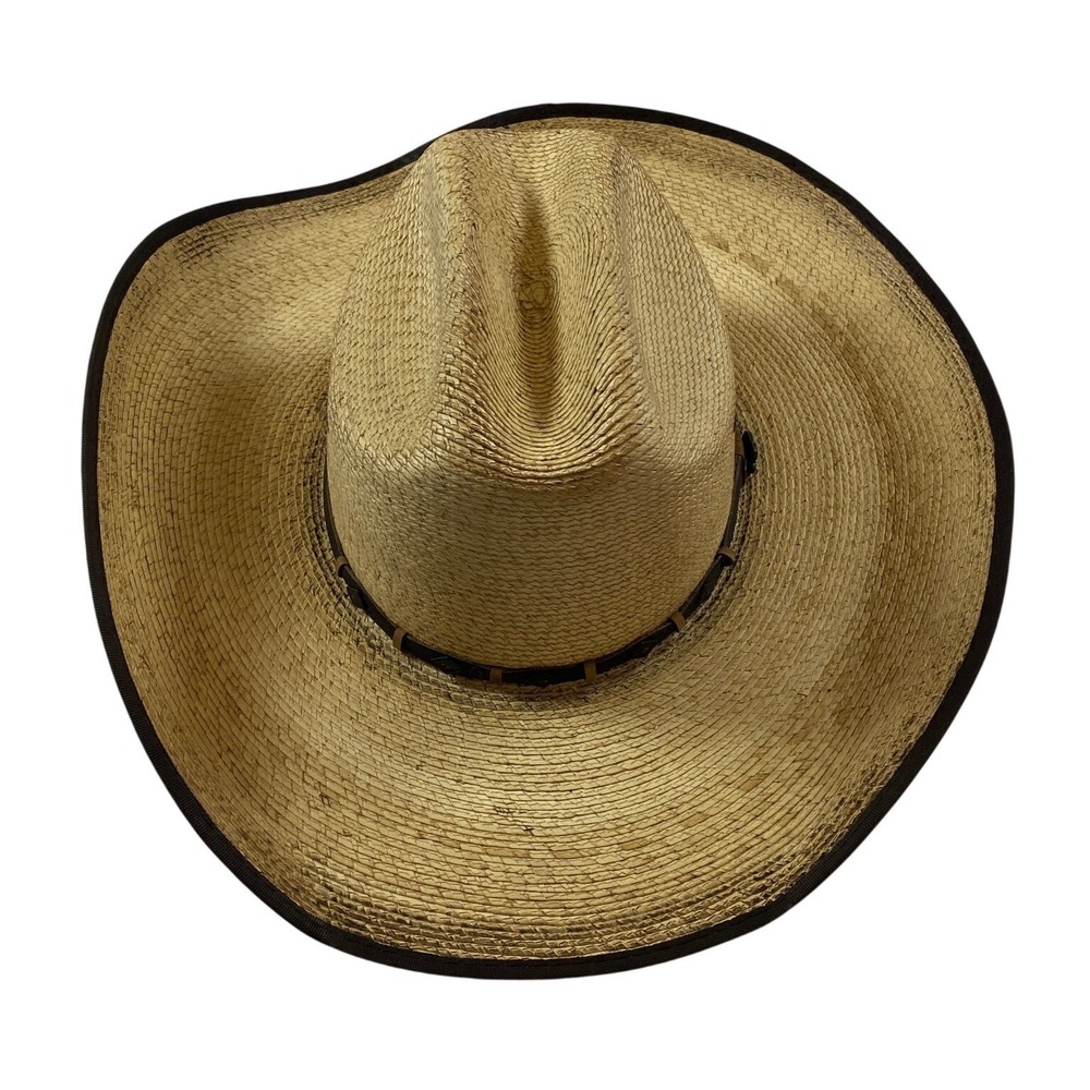 Justin‎ 20X Straw Cowboy Hat Natural Tan Western Wide Brim Made in Mexico 7 1/4